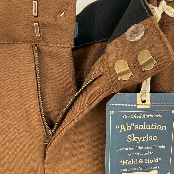 Democracy Ab-Solution Sky rise Pants Women 6 Brown Stretch Dress Trouser NWT $88 - Picture 4 of 7